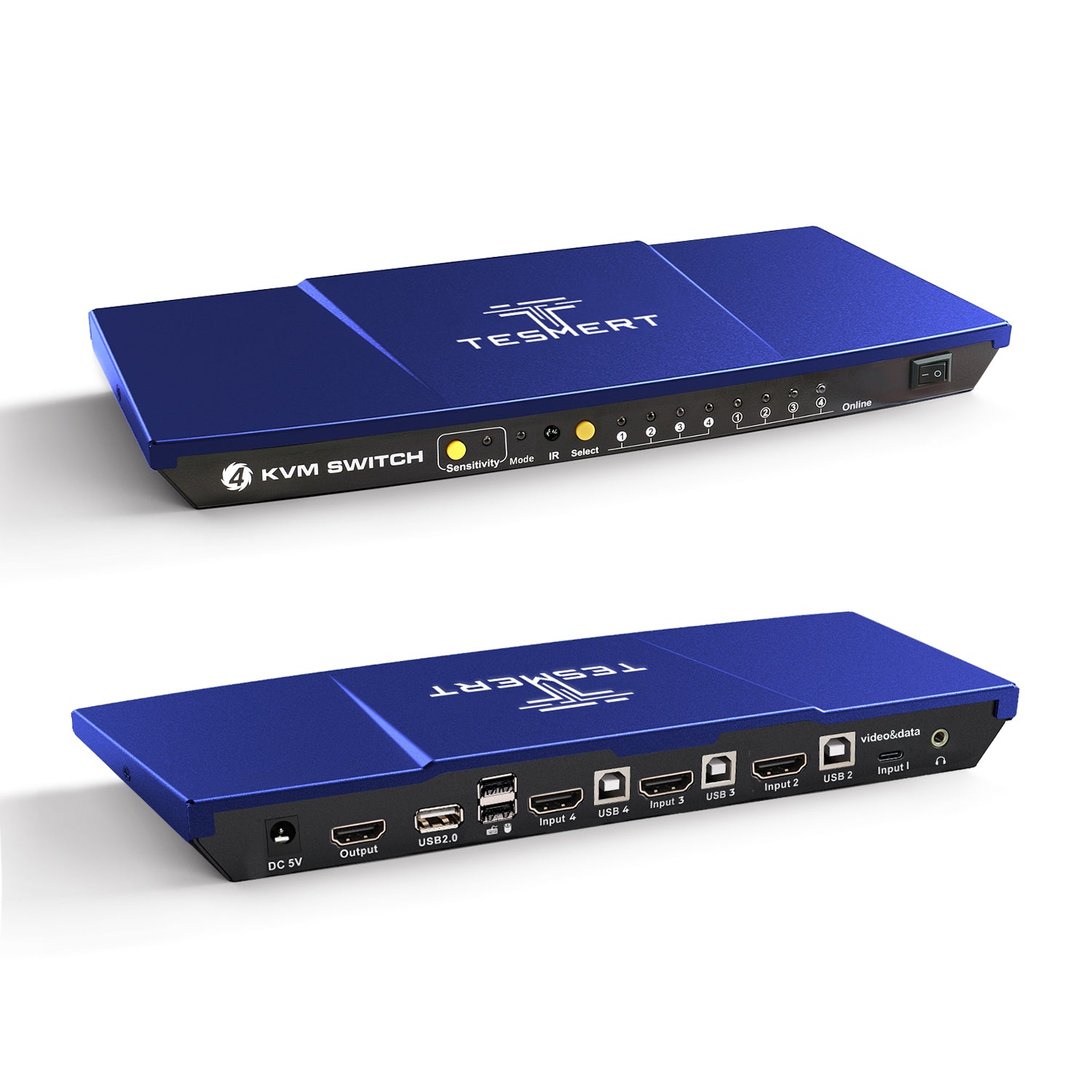 TESmert 4×1 Hybrid KVM Switch T5410