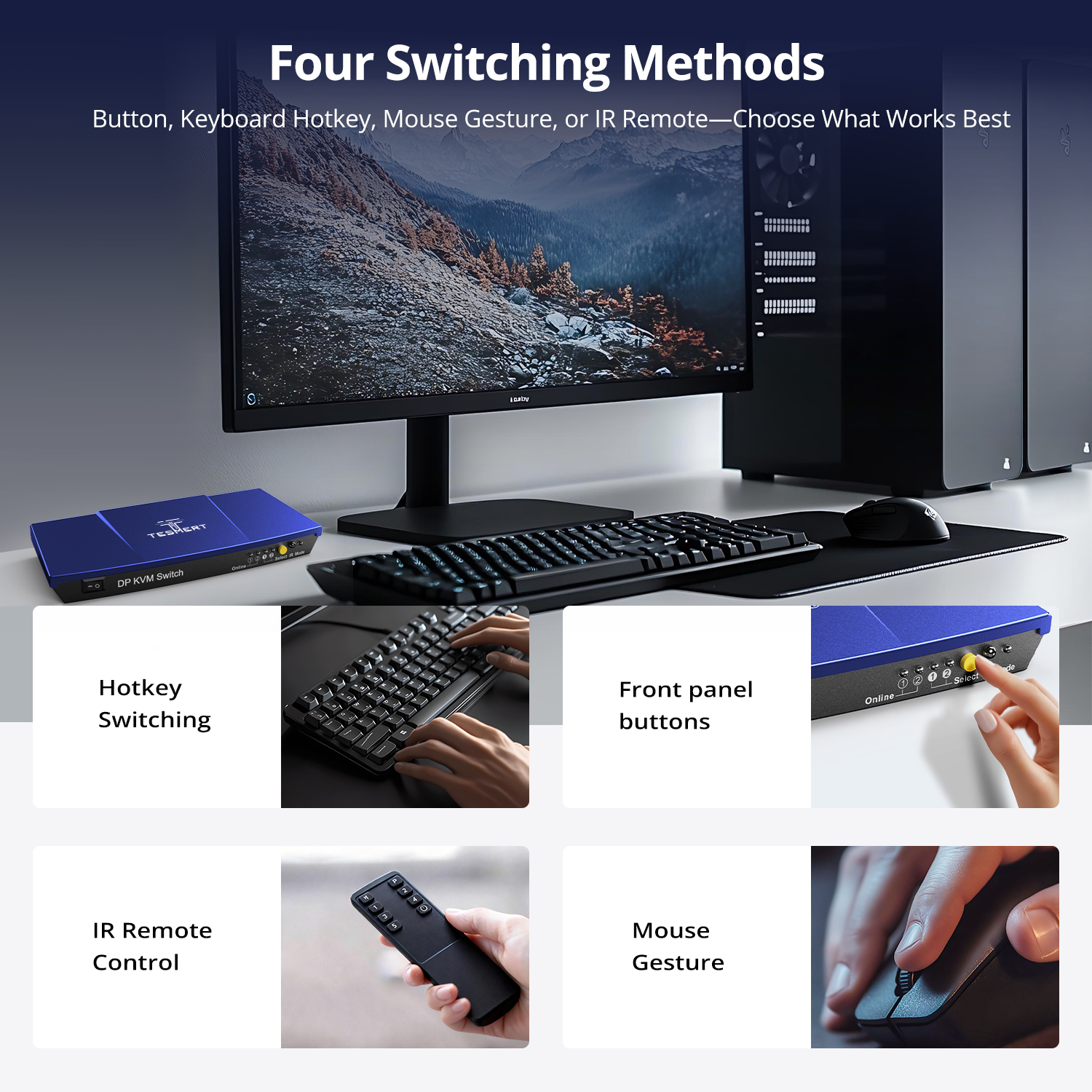 2×1 DP KVM Switch T2210