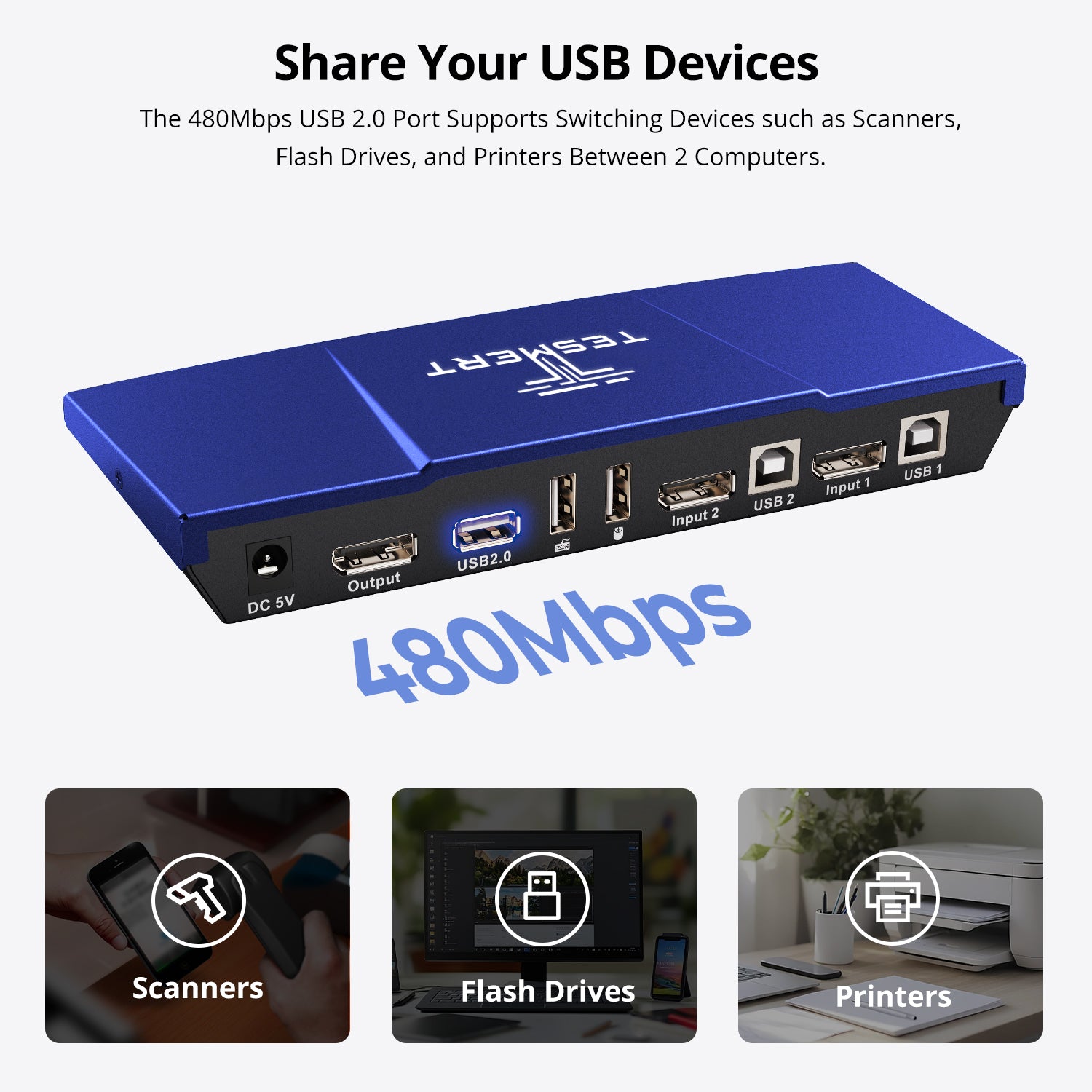 2×1 DP KVM Switch T2210