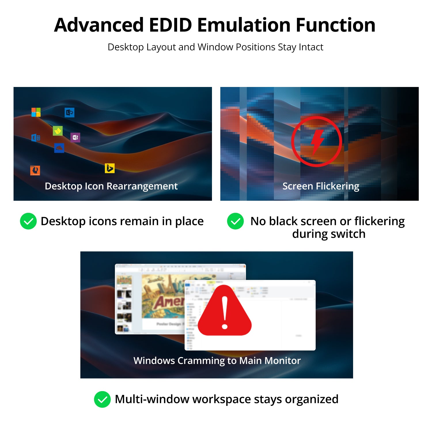 TESmert 4×1 Hybrid KVM Switch T5410