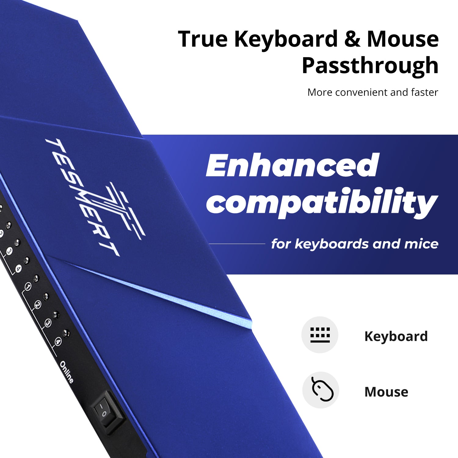 TESmert 4×1 Hybrid KVM Switch T5410