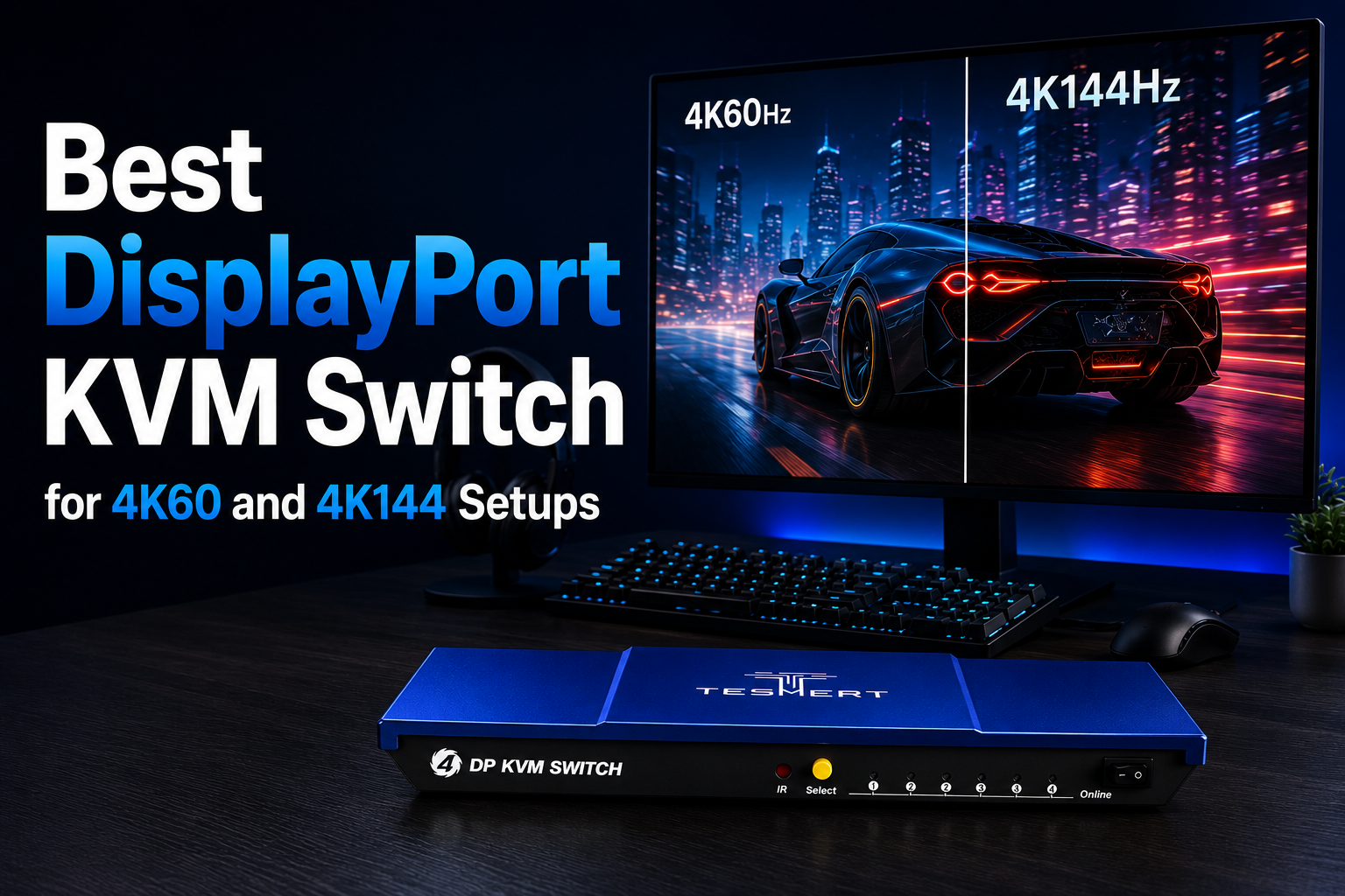 Best DisplayPort KVM Switch for 4K60 and 4K144 Setups