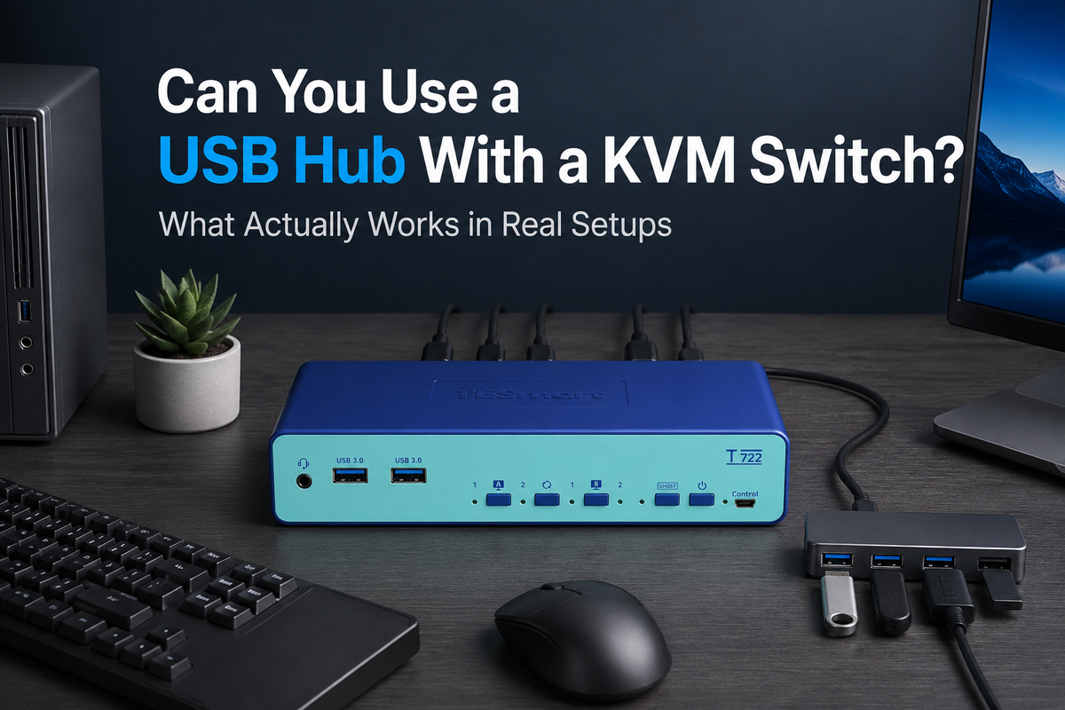 Can You Use a USB Hub With a KVM Switch What Actually Works in Real Setups