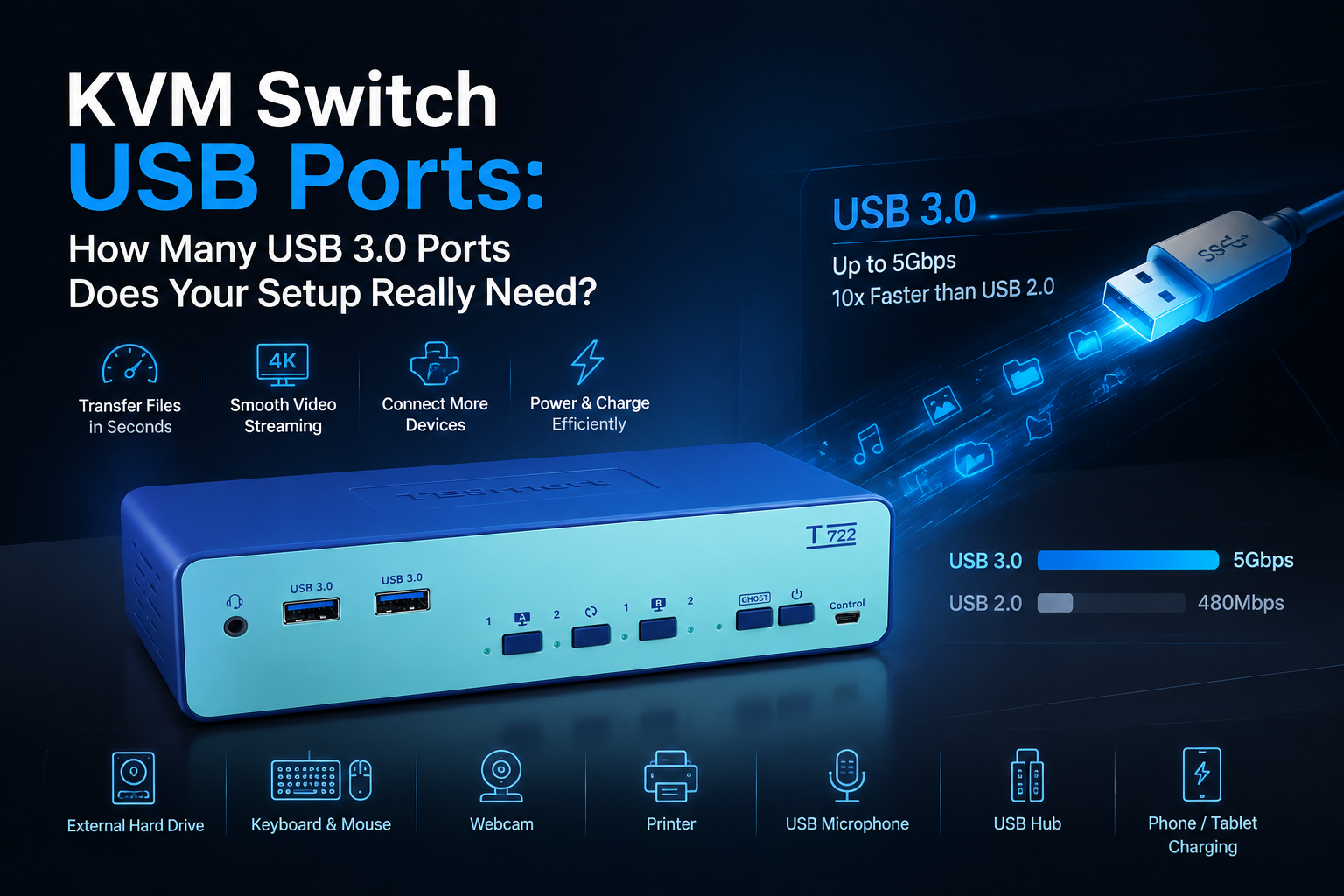 KVM Switch USB Ports: How Many USB 3.0 Ports Does Your Setup Really Need?
