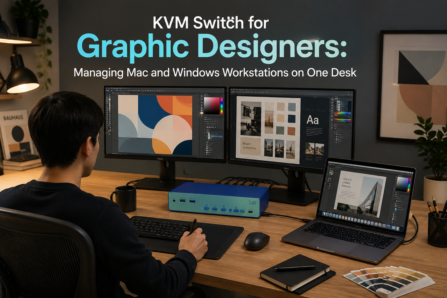 KVM Switch for Graphic Designers: Managing Mac and Windows Workstations on One Desk