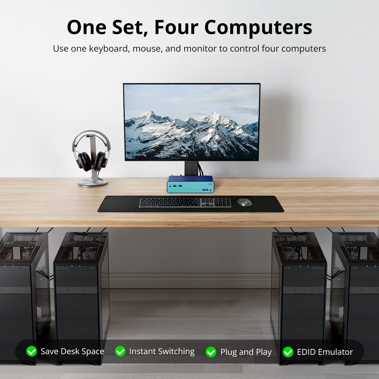 TESMERT T141 Model: How to Control Multiple Computers With One Monitor Without Cable Chaos