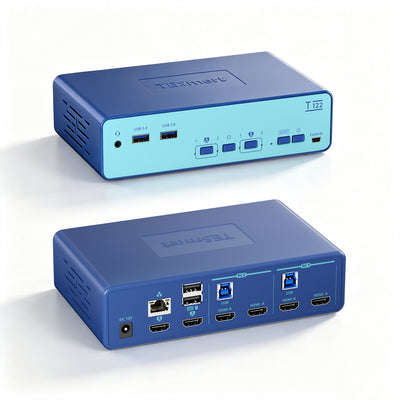 Dual Monitor HDMI KVM Switch for 2 Computers with USB 3.0