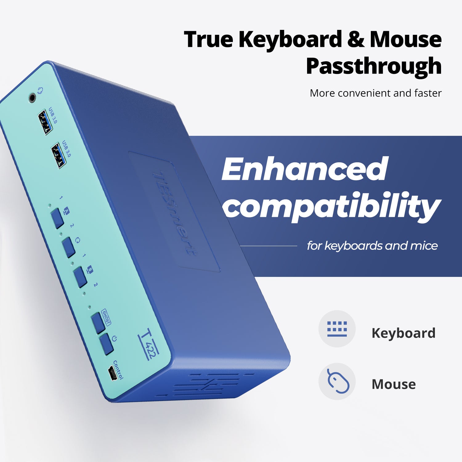 2-Port USB-C Dual Monitor KVM Docking Station for 2 Laptops