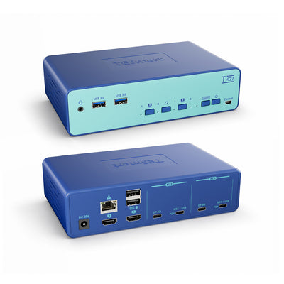 2-Port USB-C Dual Monitor KVM Docking Station for 2 Laptops